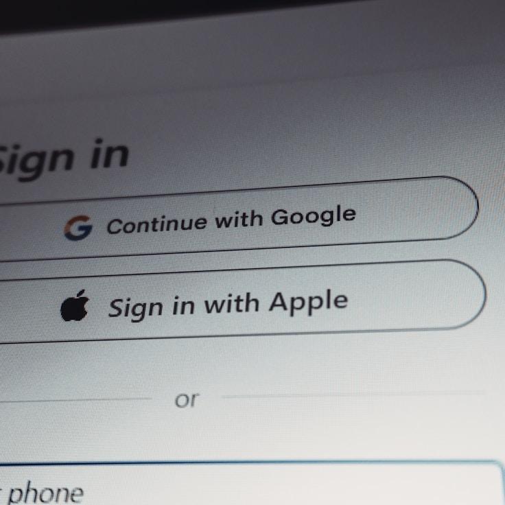 Mobile app project planning workspace with devices and development tools